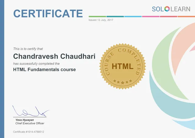 HTML Fundamentals (SoloLearn)